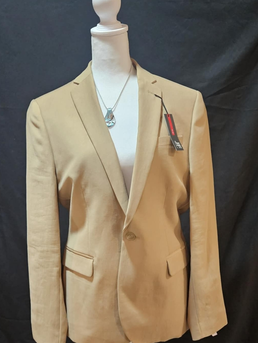 j.ferrar Tan Single-Button Sport Coat